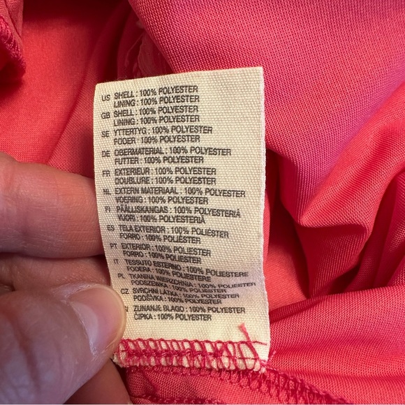 H&M | Women's Pink Shimmer Threads Asymmetrical A-Line Dress Size 6 - Picture 12 of 14